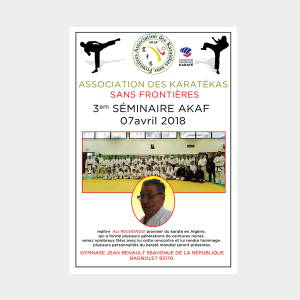 Affiche association des karatékas sans frontières