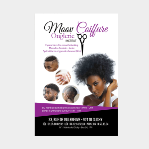 Affiche Moov Coiffure Onglerie institut