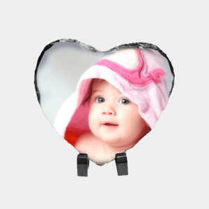Cadre ardoise coeur photo bébé