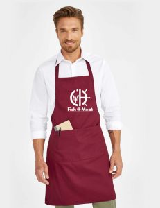 Tablier bordeau homme