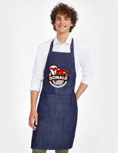 Tablier bleu homme