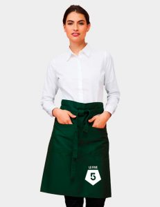 Tablier femme vert foncé
