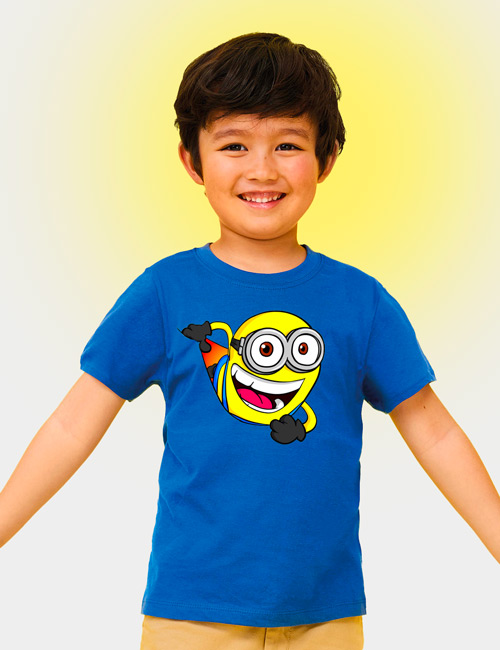 T-shirt enfant minion bleu