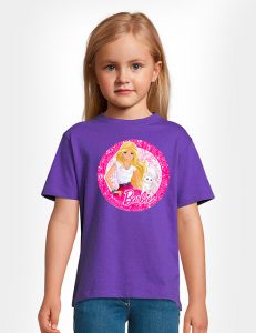 T-shirt enfant violet barbie